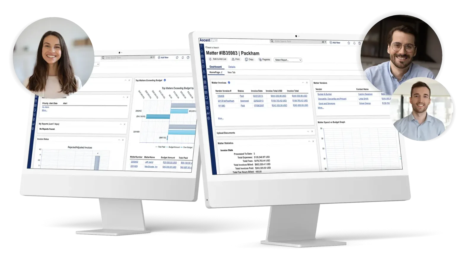 Ascent Wireframe - Matters and Invoices